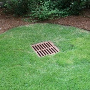 Drainage services for Hudson and Stow Ohio | Drain in Residential Yard to Prevent Flooding